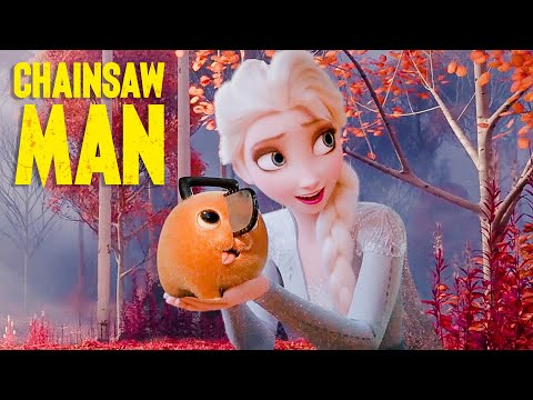 Elsa & Pochita - Chainsaw Man / Эльза и Почита - Человек-бензопила (Crossover)
