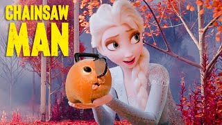 Elsa & Pochita - Chainsaw Man / Эльза и Почита - Человек-бензопила (Crossover)