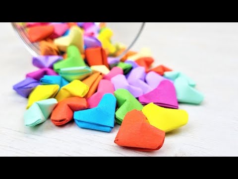 💕 Cómo hacer corazones de papel pequeños ¡Fácil!