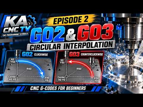 CNC G02 & G03 Explained for Beginners | Circular Interpolation | Episode 2