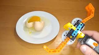 ✅⚡ Eggs smashing by motorized gripper #LEGO technic with worm-gear