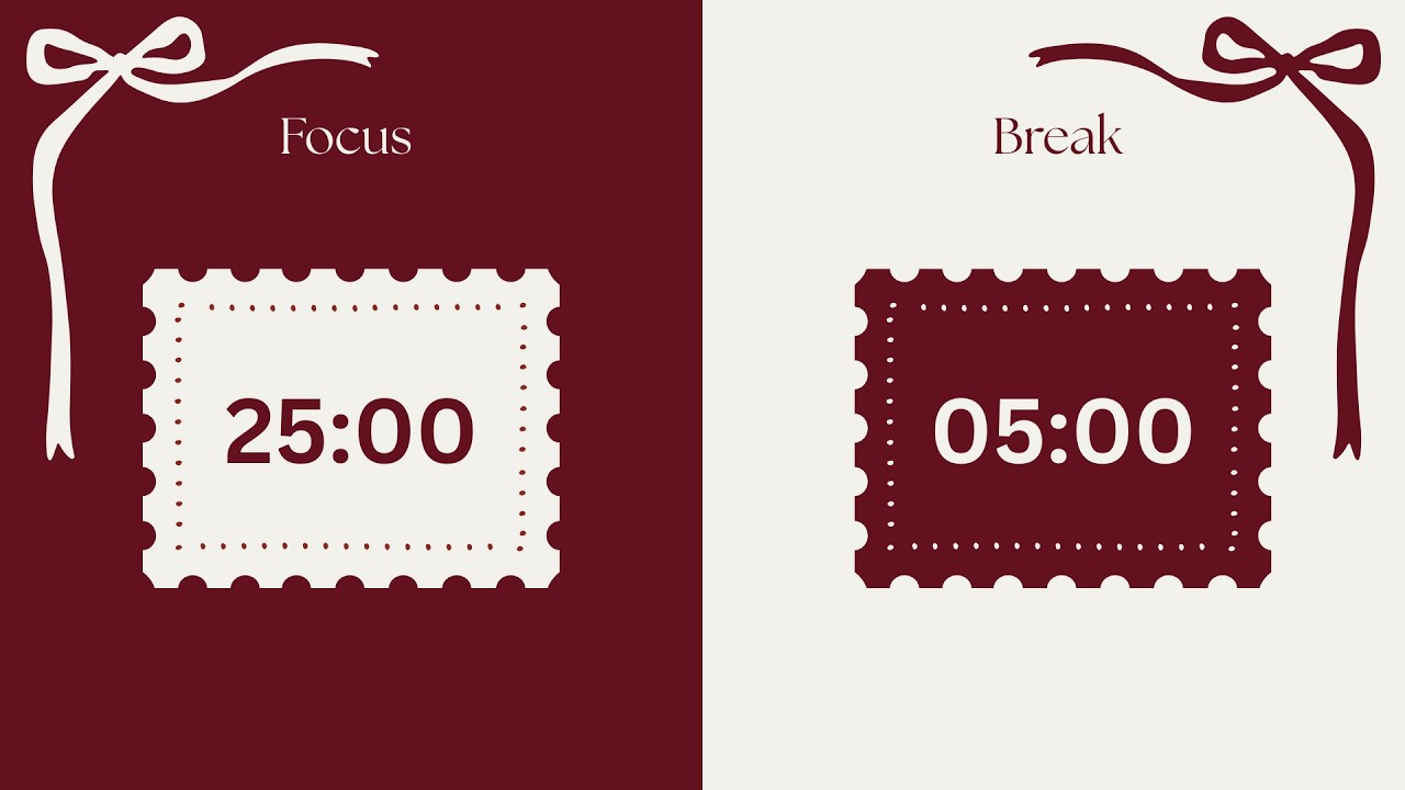 2x25 Pomodoro Timer with Rain Sounds 🌧️ | 50 Min Deep Work + 5 Min Break | Aesthetic Study With Me