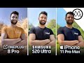 OnePlus 8 Pro vs Samsung S20 Ultra vs iPhone 11 Pro Max Camera Test Comparison!