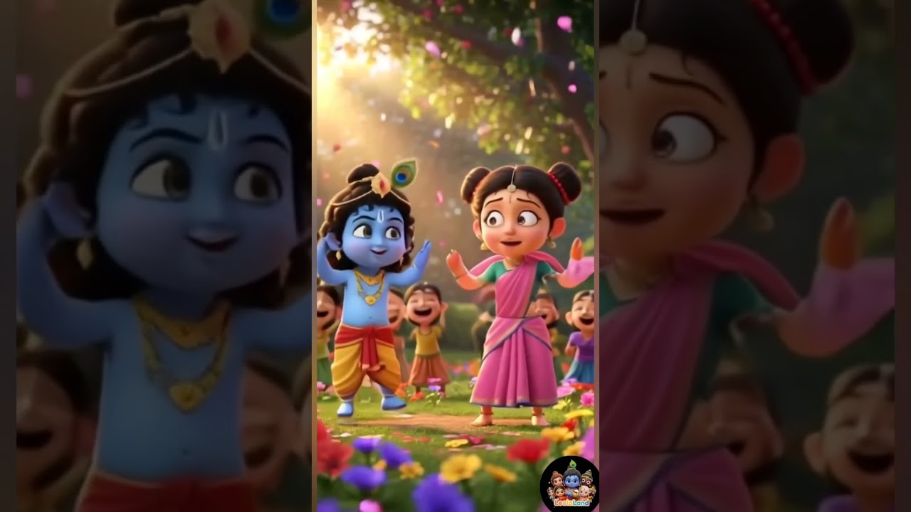Radha Krishna Funny Moment 😂 | Krishna Mischief in Brij | LeelaLand Bangla 