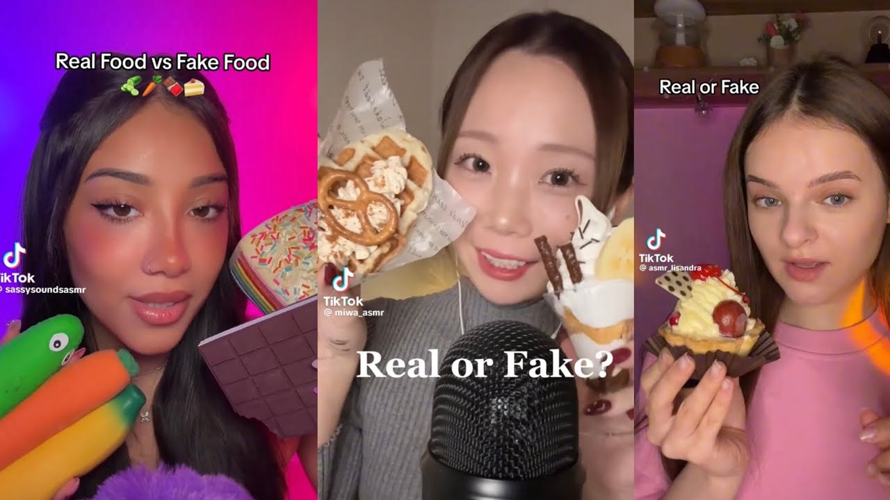 🥐Fake or Real Food ASMR🥐|Tingly,Relaxing,Mouth Sounds🥐