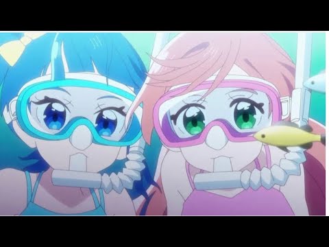 Hirogaru Sky Precure ep 30 Underwater diving scene! Hirogaru Sky Precure ep 30 Underwater diving scene!