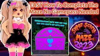 EASY How To Complete The NEW MAZE No Gamepass Needed Guide Royale High Halloween Update