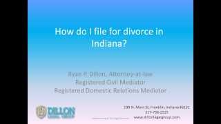 How to file divorce in Indiana