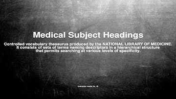 Medical vocabulary: What does Medical Subject Headings mean