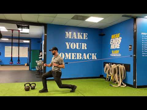 Split Stance Band Chest Press