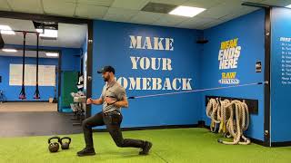 Split Stance Band Chest Press