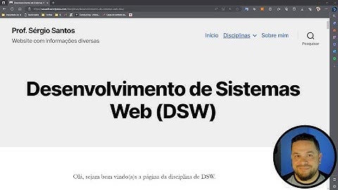 Apresentação da disciplina Desenvolvimento de Sistemas Web
