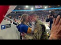 US Army serviceman surprises family at Blues game