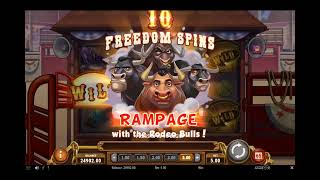 100 Spins - Bull In A Rodeo, Cool Free Spin Feature screenshot 1