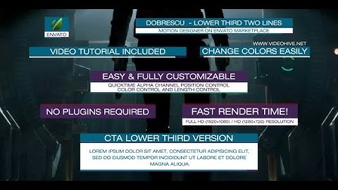 Clean Lower Thirds -After Effects Template