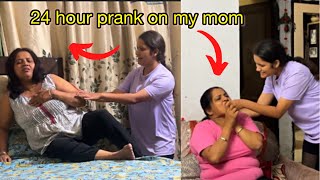 Pranked My Mom For 24 Hours || #nikkrichavlogs