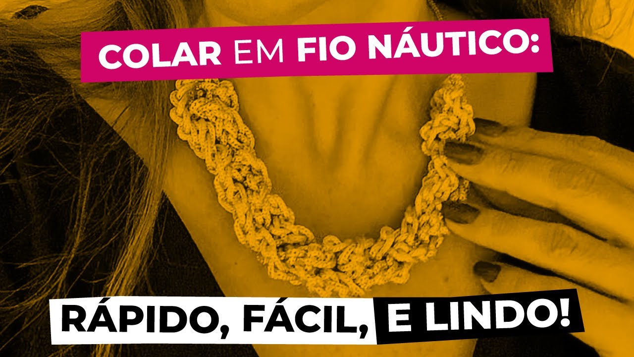 Colar lindo e rápido feito só com correntinhas! #aprendacroche