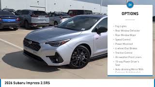 2026 Subaru Impreza For Sale in City Limits Subaru T8254882