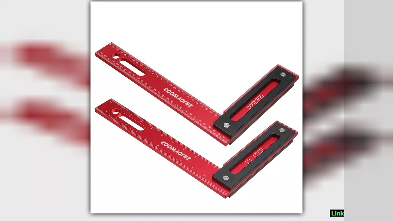 300x200mm LShaped Precision Square Right Angle Ruler Metric Imperial Measurements Ruler Guage Alumi