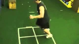 Box Drill Single Leg L Pattern Plyo low impact footwork