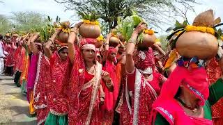 मुसलाई (लवाण) में माता जी मूर्ति स्थापना पर कलश यात्रा