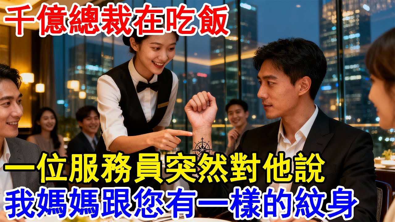 千億總裁在吃飯，一位服務員突然對他說：我媽媽跟您有一樣的紋身#故事頻道 #故事分享 #情感#臺灣#情感故事#幸福人生