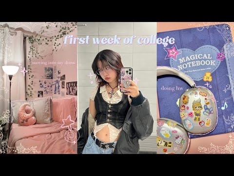 college move in vlog ⋆˙⟡ shopping, decorating my dorm, first day of school