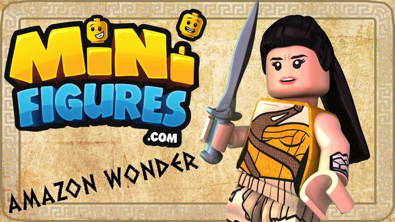 Custom Printed AMAZON Wonder Woman Minifigure Genuine Lego NEW