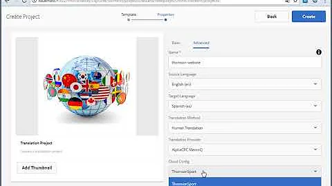 Alpha CRC AEM Connector - Prepare and start a translation