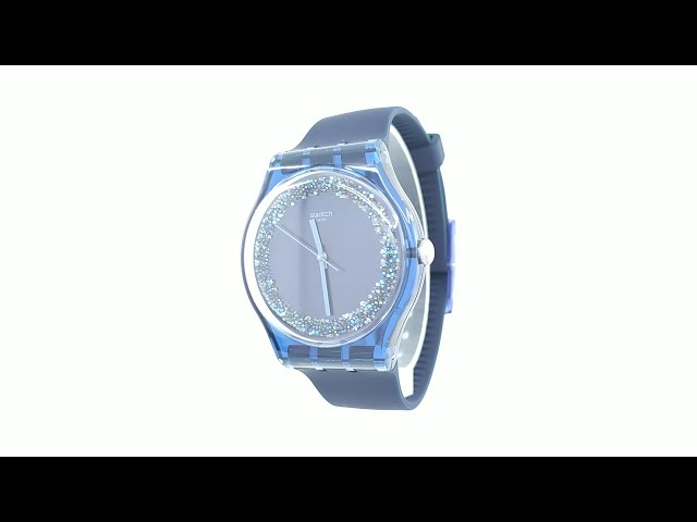 SWATCH Bluesparkles Blue Rubber Strap SUON134 - E-oro.gr  display picture 1