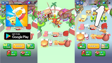 Merge Alphabet Food Battle Gameplay Walkthrough Part 1 - Level 1 ~ 15 (Android)