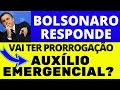 Bolsonaro fala sobre a prorrogação do auxílio emergencial 2021