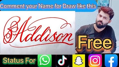 Addison Name Signature Calligraphy Status | How to Cursive write with cut Marker #aadison @aadison