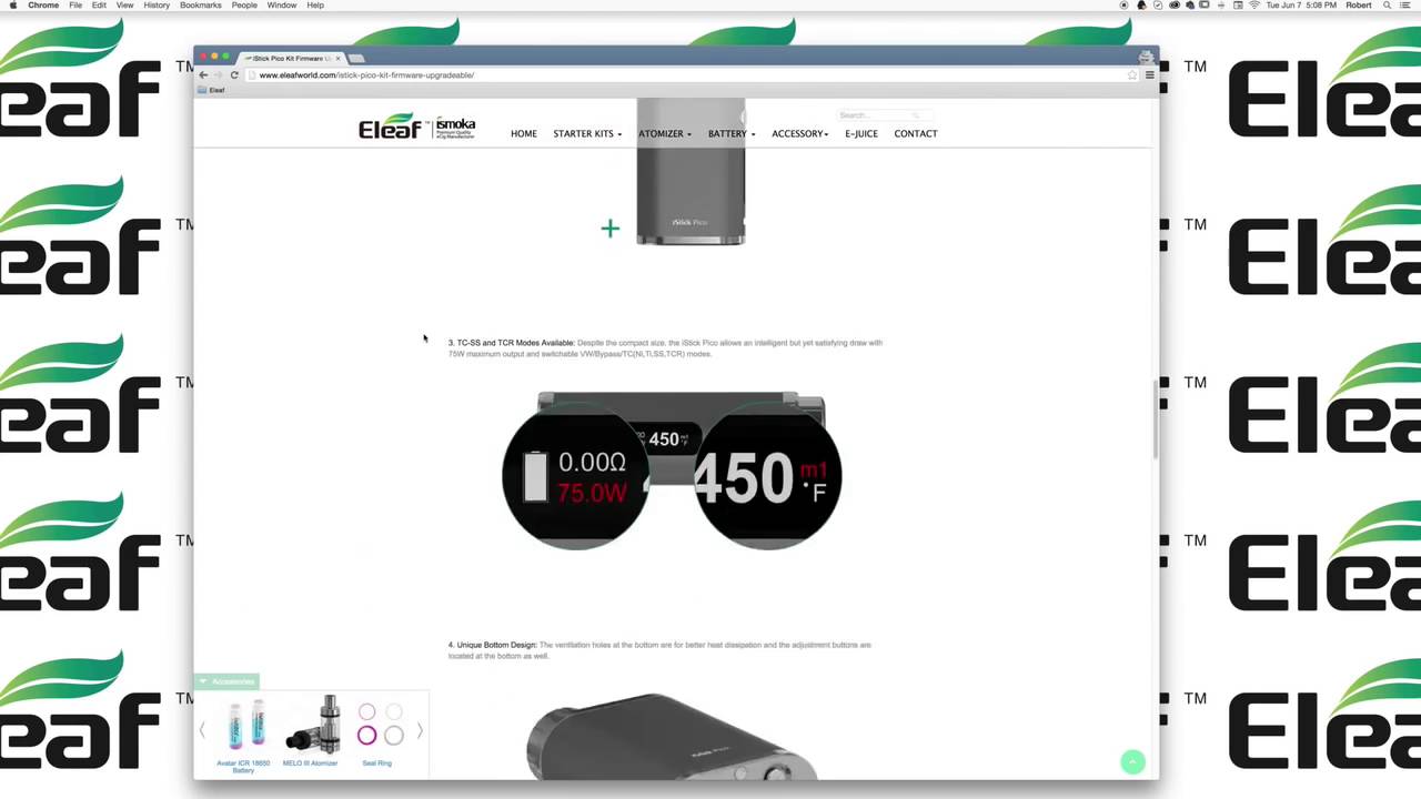 Eleaf iStick Pico Firmware Upgrade Mac
