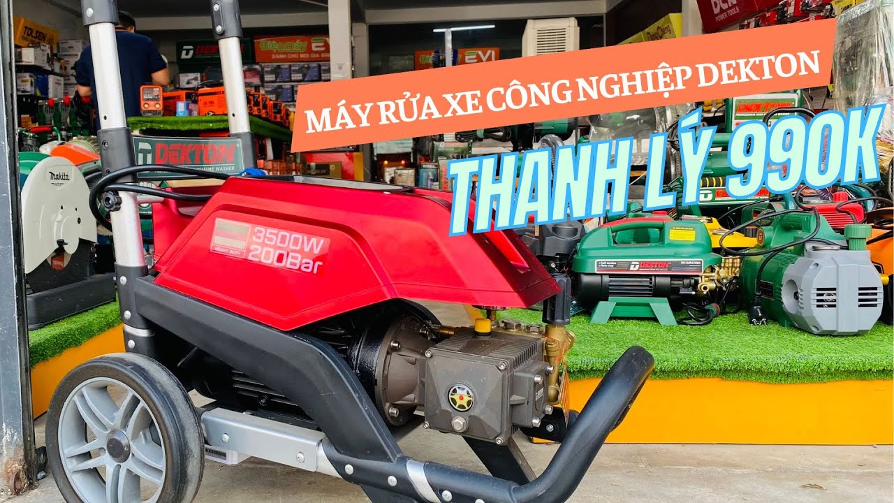 Máy rửa xe công nghiệp Dekton HPW3500 | Máy rửa xe cao áp giá rẻ