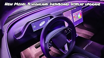New 2025 Model 3 Highland Dashboard Display with Ambient Light