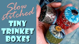 Hand-stitched trinket box || time-stamped tutorial