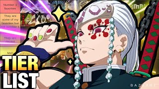 NEW! Demon Slayer Hinokami Chronicles RANKED - Tier list