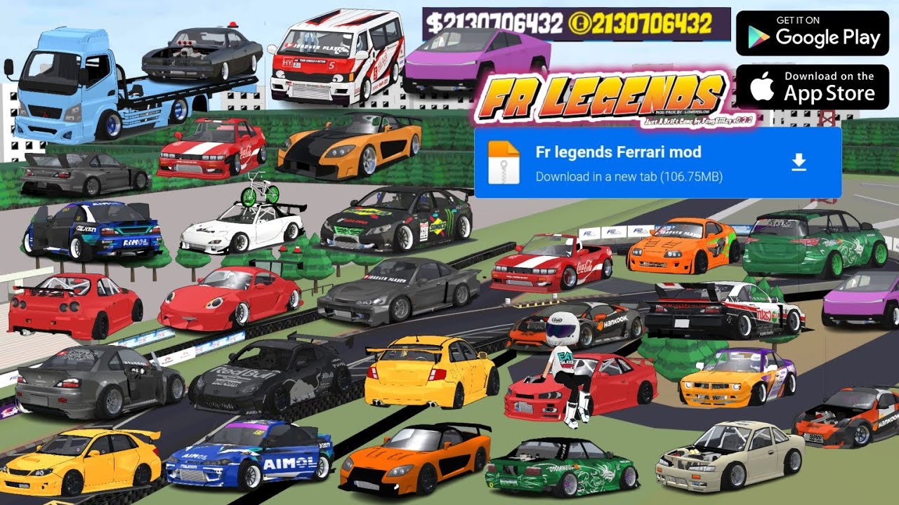 FR LEGENDS MOD APK | GR86 | R34 | RIGA | F1 | MAZDA | TESLA | RX7 | V8 ...