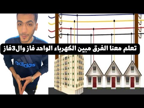 الفرق مبين الكهرباء 3 فاز والواحد فاز تعليم كهرباء المنازل