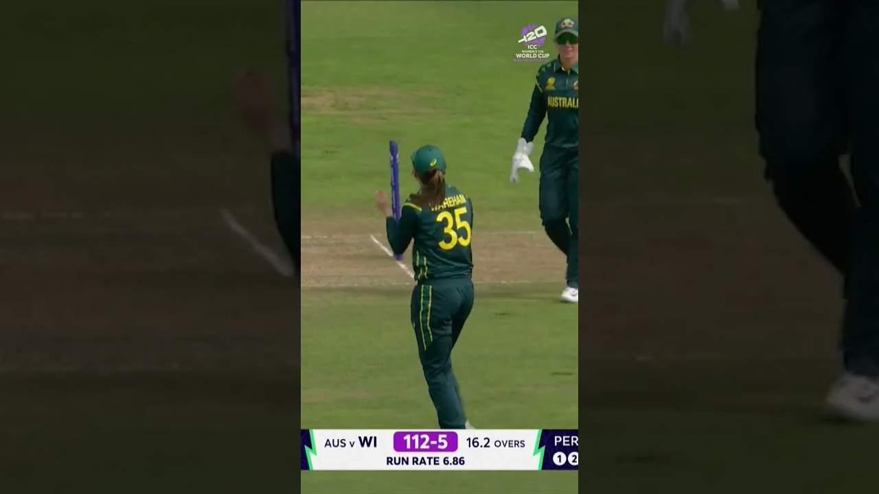 Georgia Wareham's bullet throw on display to run Deandra Dottin out 🎯 #T20WorldCup