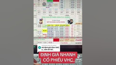 Định giá nhanh cổ phiếu VHC, sử dụng phần mềm excel để định giá cổ phiếu | Minh Phụng Stock