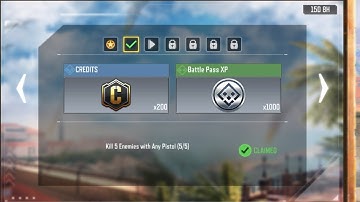 Call Of Duty Mobile Kill 5 Enemies with Any Pistol in MP Matches Task completed