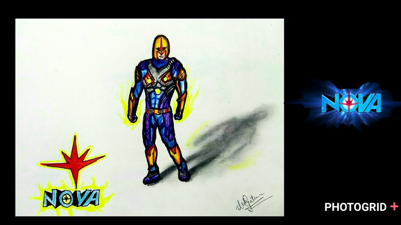 Nova , " Marvel's nova drawing " , "Nova drawing", nova drawing 3D