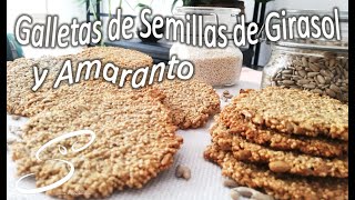 Galletas de Semillas de Girasol y Amaranto | Sin Horno | 3 INGREDIENTES | Cocina & Vida Saludable