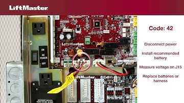 Error Code 42: LiftMaster Gate Operator No Battery Detected