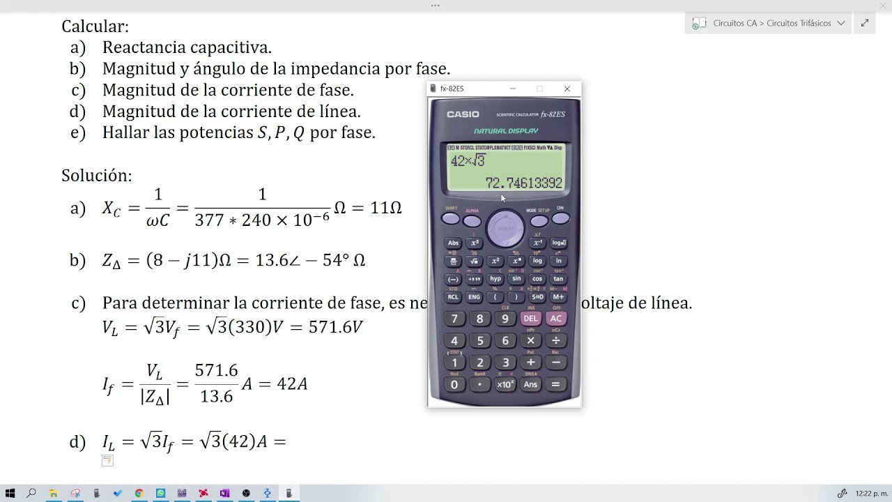 Circuitos Trfásicos Fuente Conectada en Y Estrella    Carga conectada en Delta