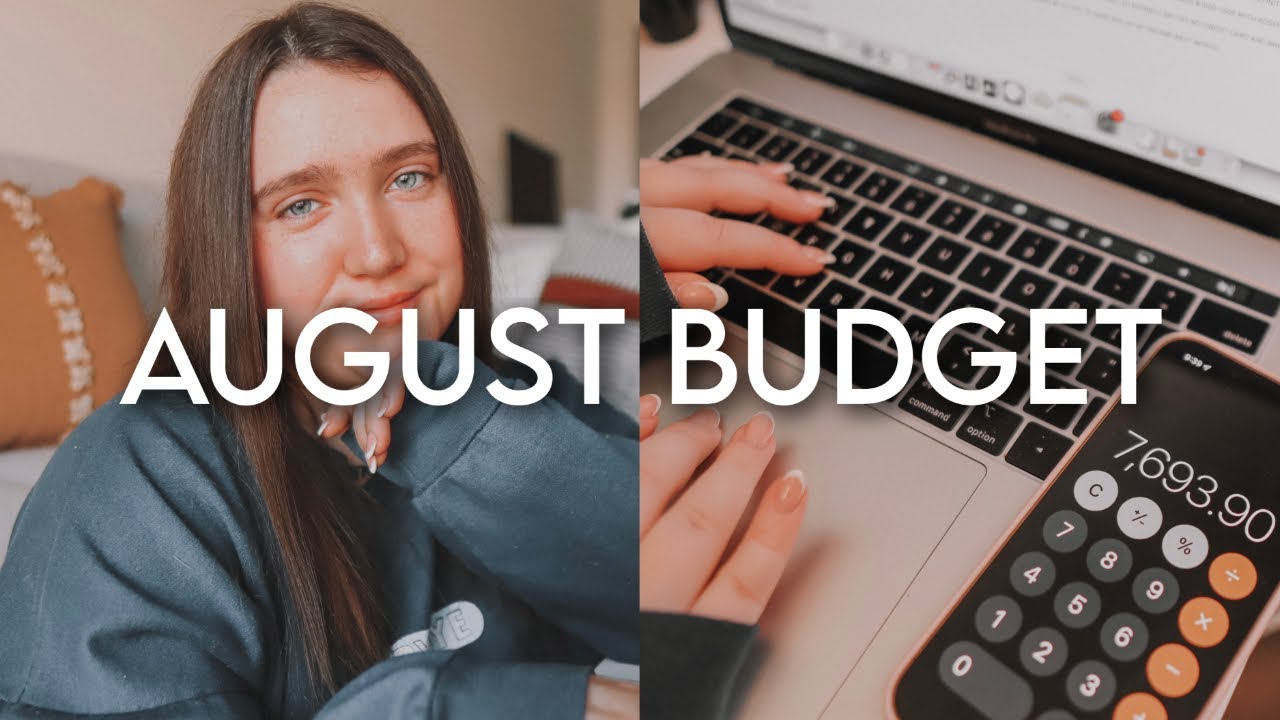 AUGUST BUDGET WITH ME First Apartment Bills, FullTime YouTuber