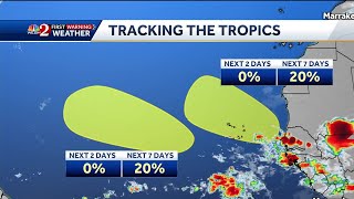 NHC tracking 2 areas of interest in Atlantic