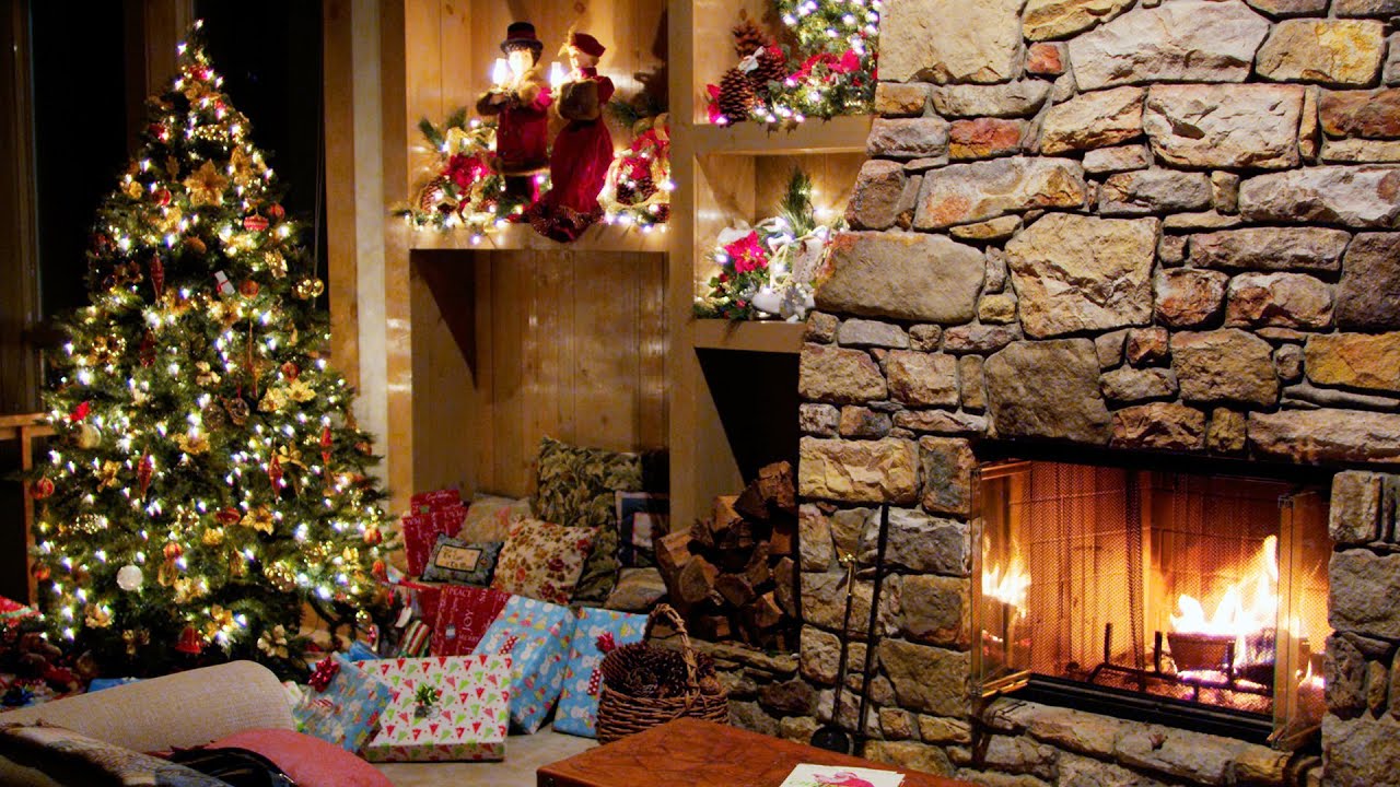 Classic Christmas Songs Playlist with Relaxing Fireplace 🎄 Best ...